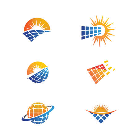 Solar Energy vector icon illustration templateのイラスト素材