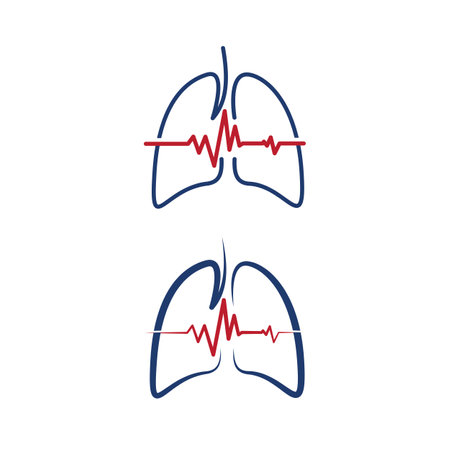 Lung Vector icon for medical design illustration Templateのイラスト素材