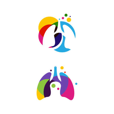 Lung Vector icon for medical design illustration Templateのイラスト素材