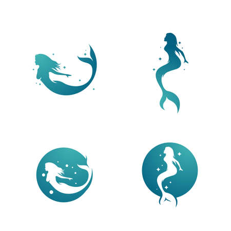 Mermaid vector illustration design templateのイラスト素材
