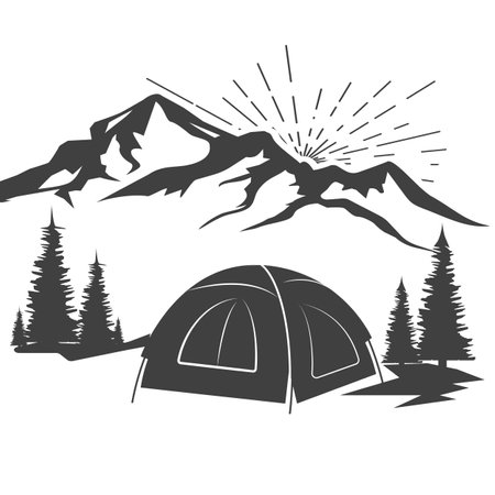 Camp element Vector icon design illustration Templateのイラスト素材