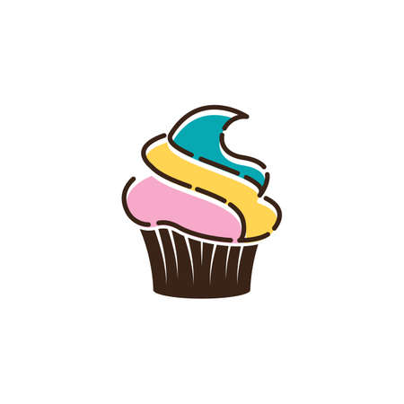 Cake Vector icon design illustration Templateのイラスト素材