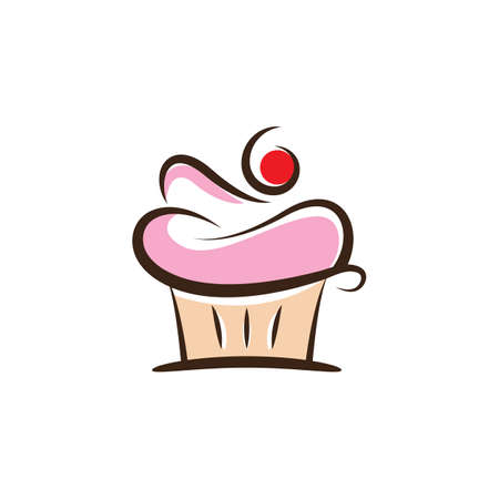 Cake Vector icon design illustration Templateのイラスト素材