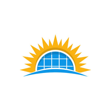 Solar Energy vector icon illustration templateのイラスト素材