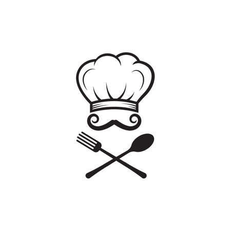 hat chef logo template vector illustrationのイラスト素材