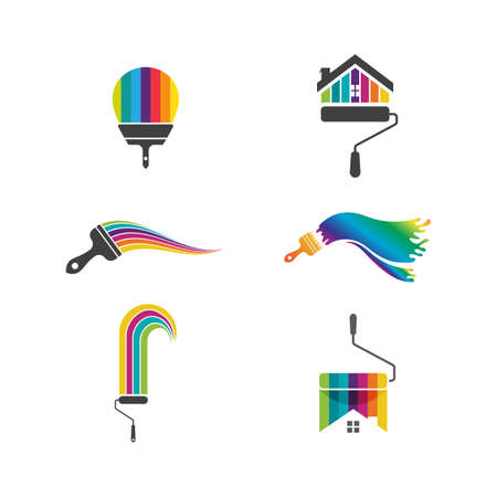 Paint Logo Template vector icon illustration designのイラスト素材