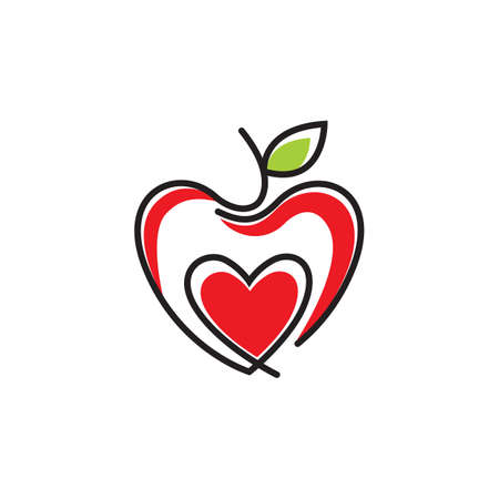 Apple vector illustration design icon logo templateのイラスト素材