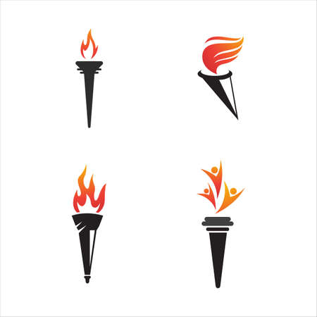 Hot flame fire vector icon illustration design templateのイラスト素材
