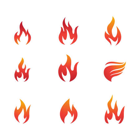 Hot flame fire vector icon illustration design templateのイラスト素材