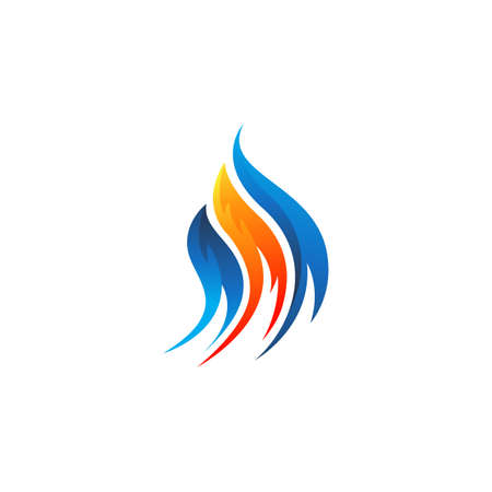 Hot flame fire vector icon illustration design templateのイラスト素材