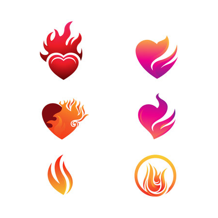 Hot flame fire vector icon illustration design templateのイラスト素材