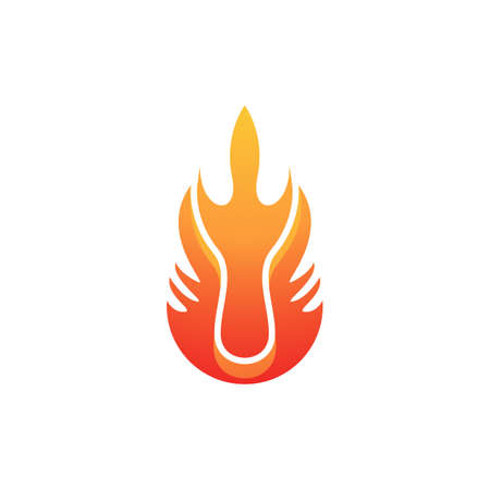 Hot flame fire vector icon illustration design templateのイラスト素材