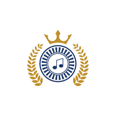 Piano Music Icon Vector illustration design templateのイラスト素材