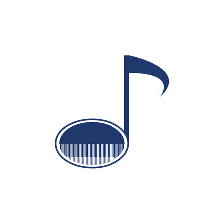 Piano Music Icon Vector illustration design templateのイラスト素材