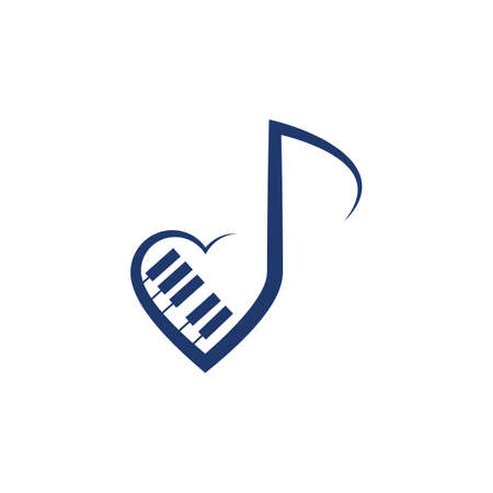 Piano Music Icon Vector illustration design templateのイラスト素材