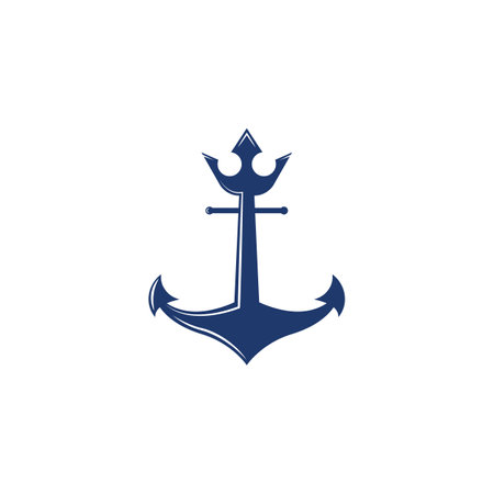 Anchor icon  Template vector illustrationのイラスト素材