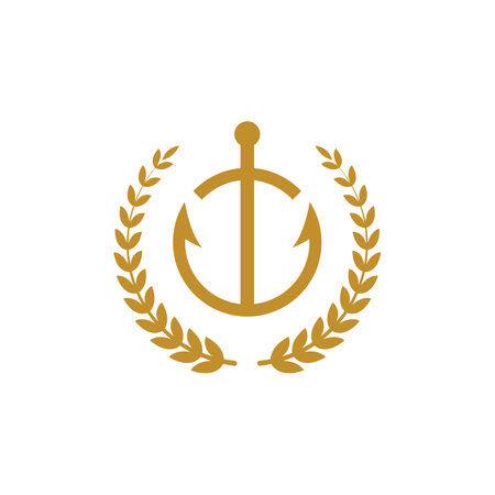 Anchor icon  Template vector illustrationのイラスト素材