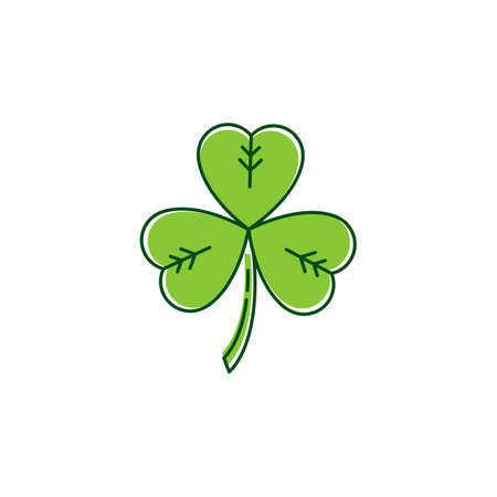Green Clover Leaf icon Template Design Vectorのイラスト素材