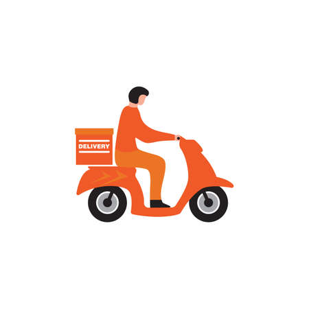 Fast shipping delivery truck flat vector iconのイラスト素材