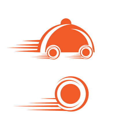 Fast shipping delivery truck flat vector iconのイラスト素材