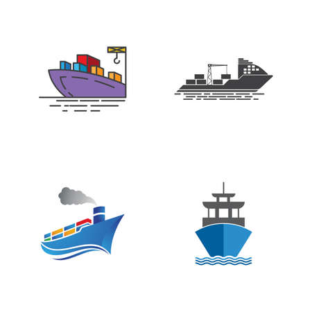 Cruise ship Template vector icon illustration designのイラスト素材