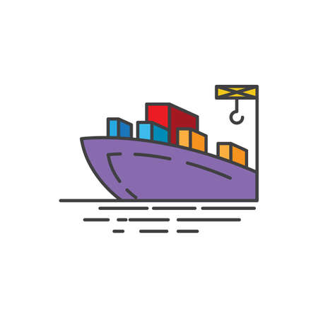 Cruise ship Template vector icon illustration designのイラスト素材