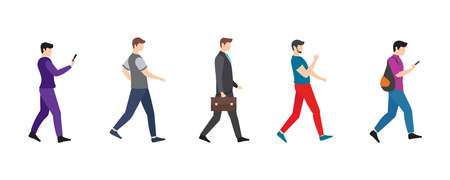 walking man people Vector icon design illustration Templateのイラスト素材