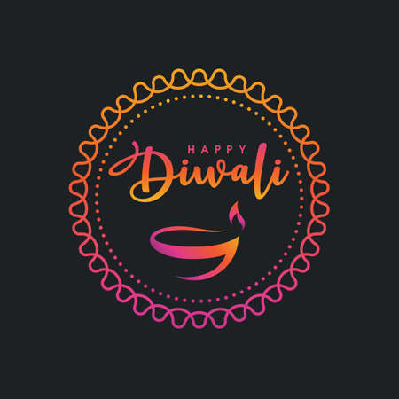 Happy Diwali Vector icon design illustration Templateのイラスト素材