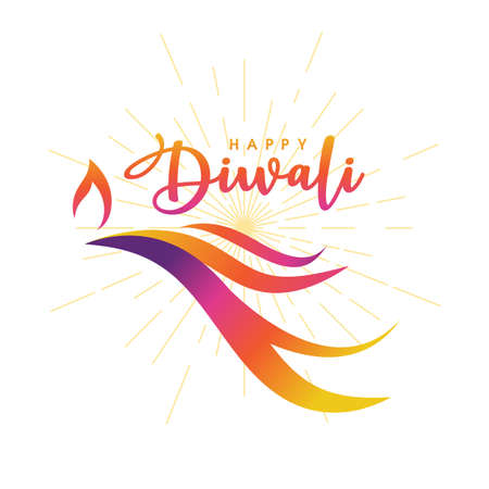 Happy Diwali Vector icon design illustration Templateのイラスト素材
