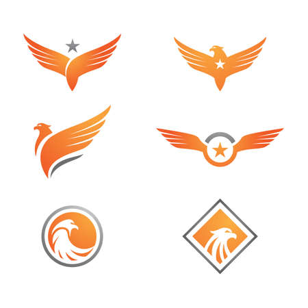 Falcon wing icon Template vector illustration designのイラスト素材