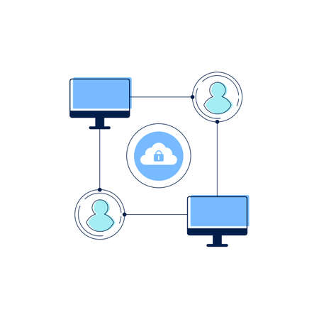 Computing network Vector icon design illustration Templateのイラスト素材