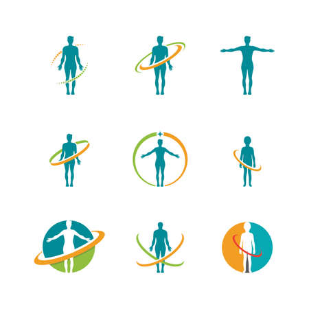 Human character logo sign illustration vector designのイラスト素材