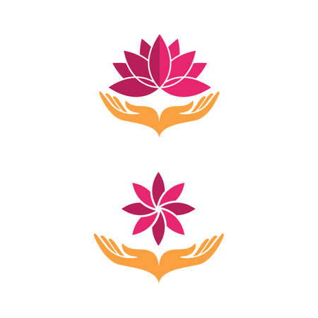 beauty lotus flower vector icon design templateのイラスト素材