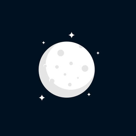 Moon Vector icon design illustration Template