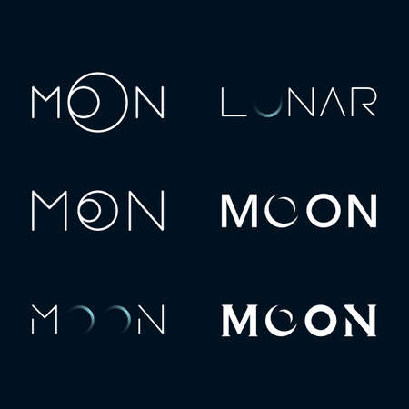Moon Vector icon design illustration Templateのイラスト素材