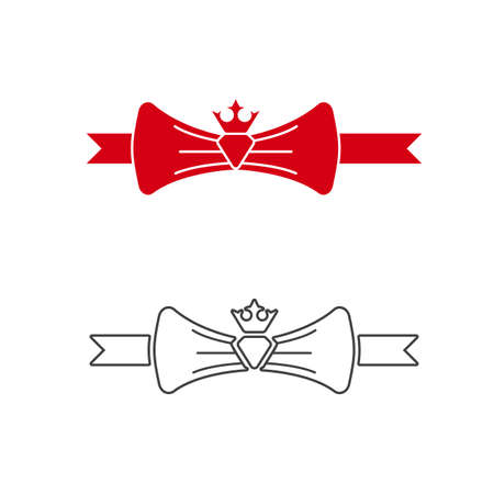 Bow Style Vector icon design illustration Templateのイラスト素材