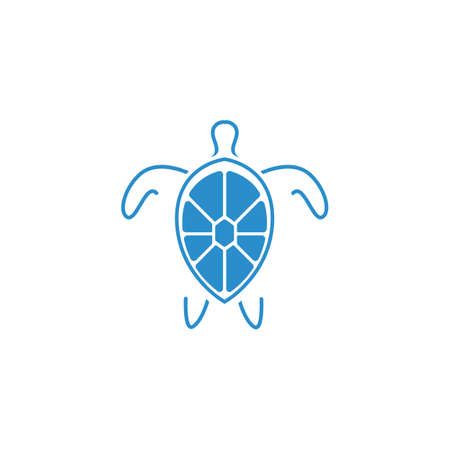 Turtle animal cartoon icon vector illustrationのイラスト素材