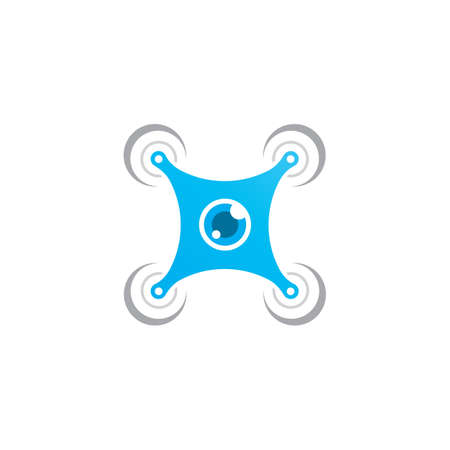 Drone vector icon design illustration templateのイラスト素材
