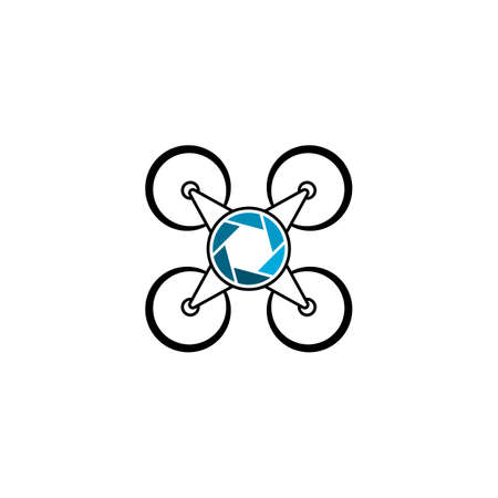Drone vector icon design illustration templateのイラスト素材