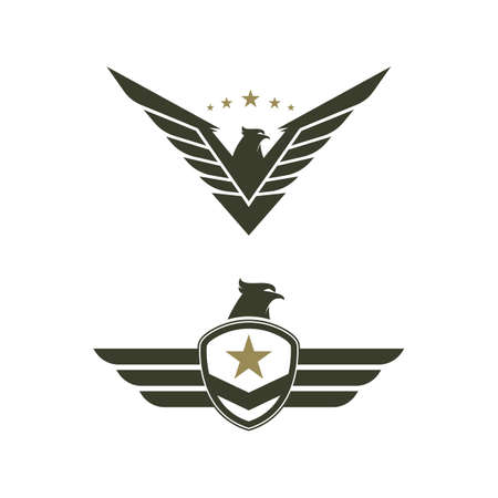 army falcon wing badge icon vector illustration design templateのイラスト素材