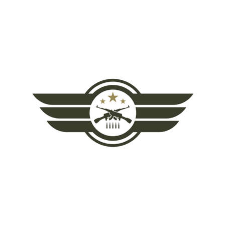 army falcon wing badge icon vector illustration design templateのイラスト素材