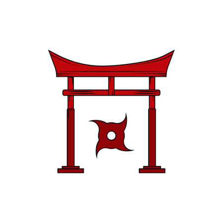 Gate Japan Vector icon design illustration Templateのイラスト素材