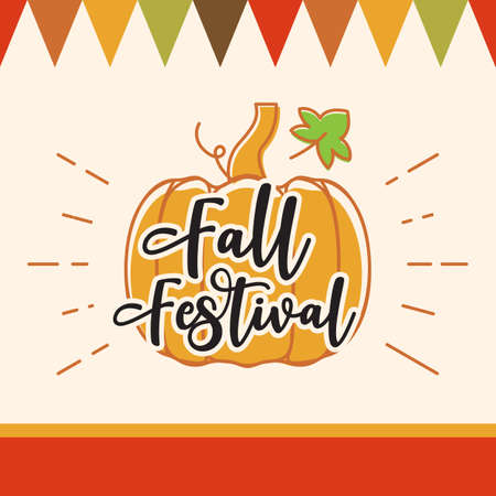 Fall Festival element Vector design illustration Templateのイラスト素材