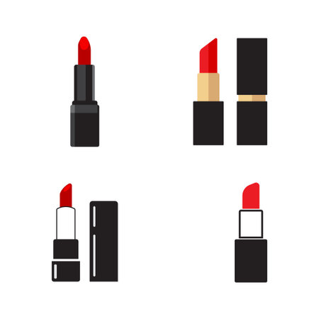Lipstick Vector icon design illustration Templateのイラスト素材