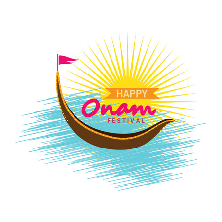Happy Onam design illustration Templateのイラスト素材
