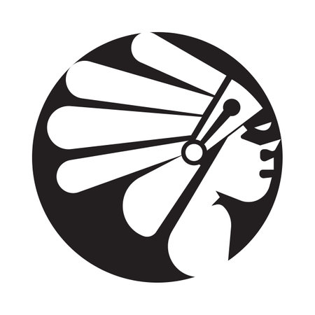 Dayak Etnik Illustration design templateのイラスト素材