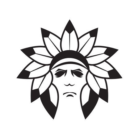 Dayak Etnik Illustration design templateのイラスト素材