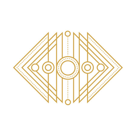 Geometric symbols, Sacred mystic signs Illustrationのイラスト素材