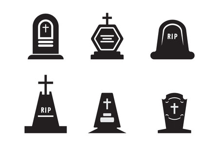 Tomb icon Template vector illustration designのイラスト素材