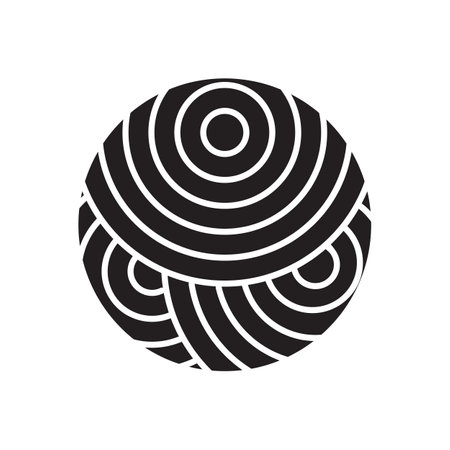 Yarn Ball Vector icon design illustration Templateのイラスト素材